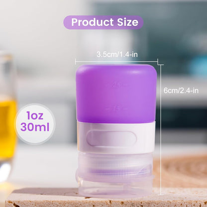 MICEBAY 2 oz Condiment Squeeze Bottles, Leakproof Salad Dressing Container