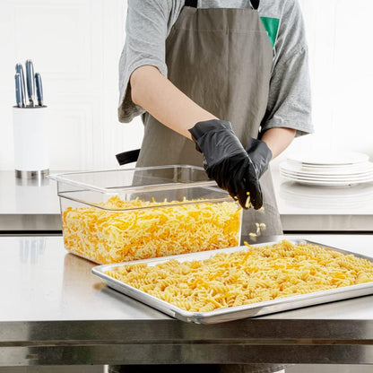 Restaurantware-2.5 Inch Deep Food Pans, 1 1/6 Size Commercial Food Storage Container - Freezable, Break-Resistant, Clear Plastic Cold Pans, Dishwashable, For Kitchens, Restaurants, Or Cafeterias