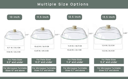 OEC Lighter Weight Tempered Glass Microwave Splatter Cover - 11.5 inch