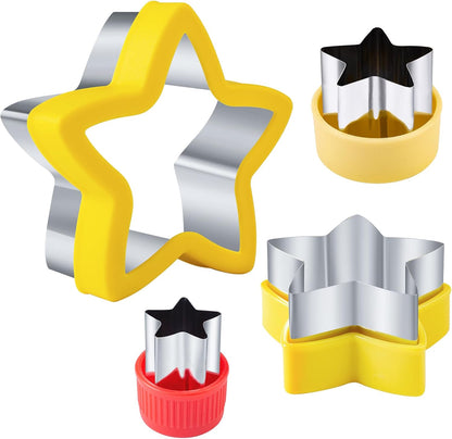 Sandwich Cutter for Kids 48 Pcs, Kimfead Cookie Cutters, Fruit Vegetable Cutter Shapes, Food Picks for Bento Box, Mouse Dinosaur Star Square Heart Shape
