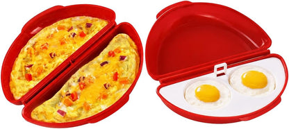 Microwave Egg Cooker 2-Egg Poacher Omelet and Scrambled Egg Maker