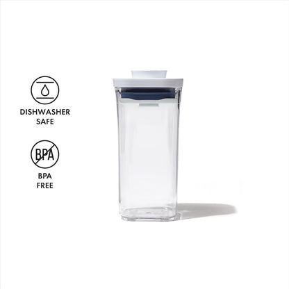 OXO Good Grips POP Container - Airtight Food Storage - Small Square Short 1.1 Qt Ideal for 1 lb of brown sugar or confectioner's sugar