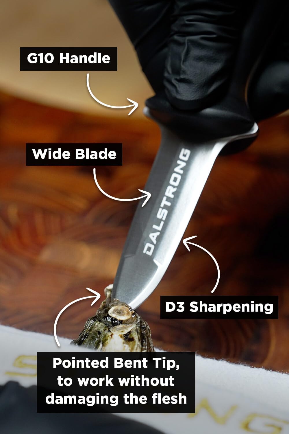 Dalstrong 3" Oyster & Clam Shucking Knife - German Steel