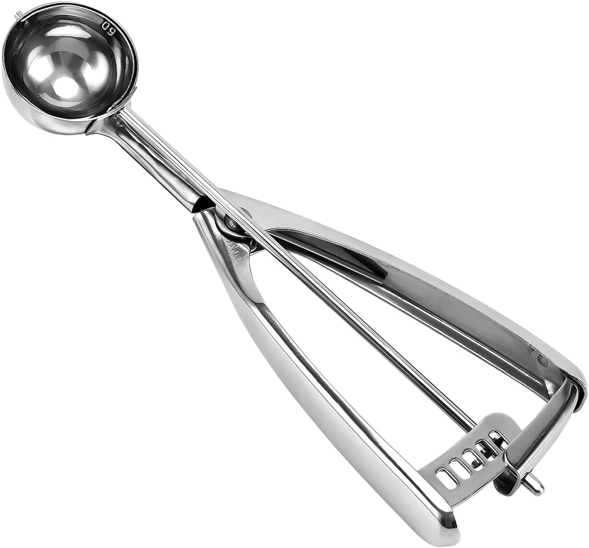 Saebye 4 oz Scoop, Large Ice Cream Scoop with Trigger, #8 Cookie Scoop,