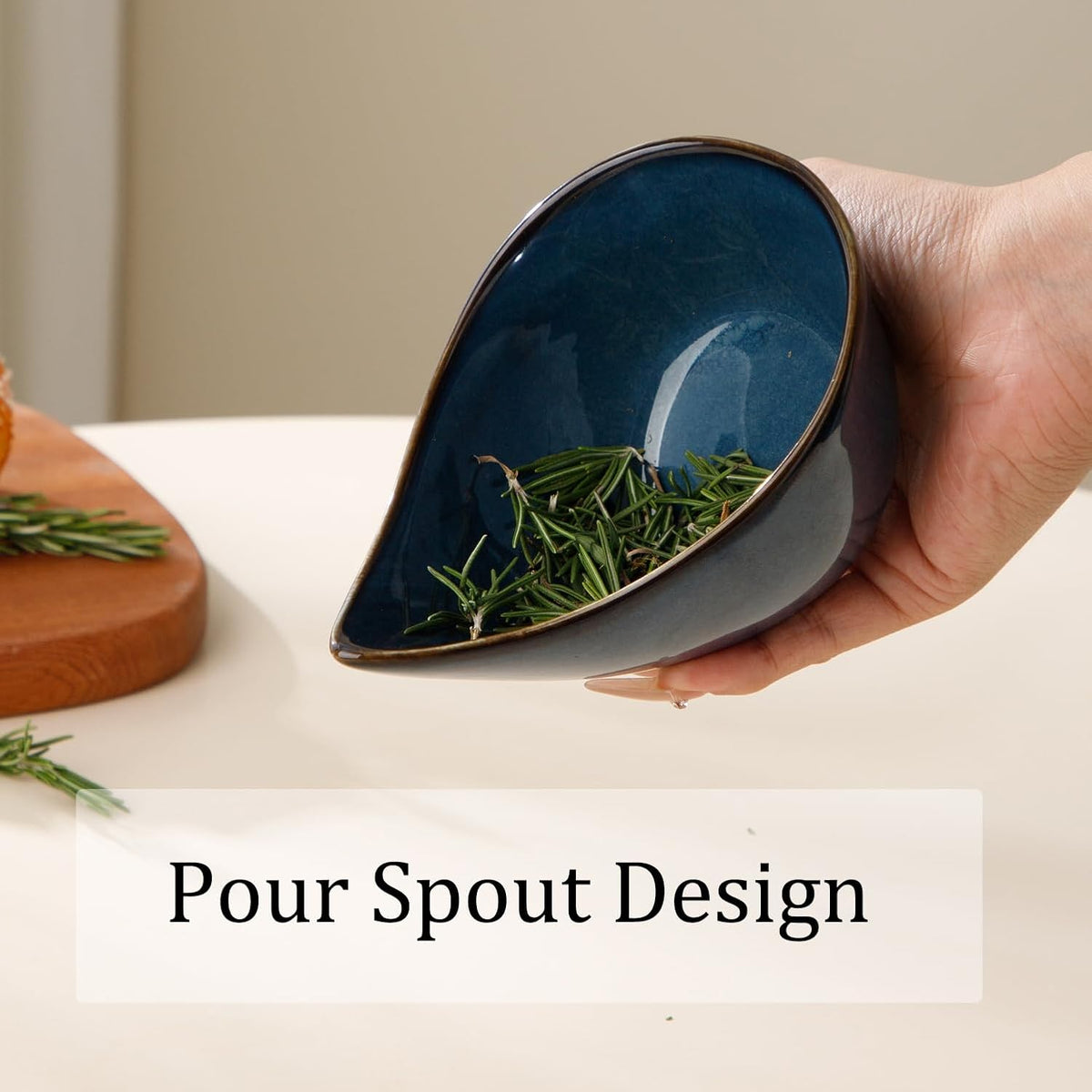Herb Stripper Bowl, Ceramic Herb Peeling Bowl, Herbs Leaf Stripping Tool