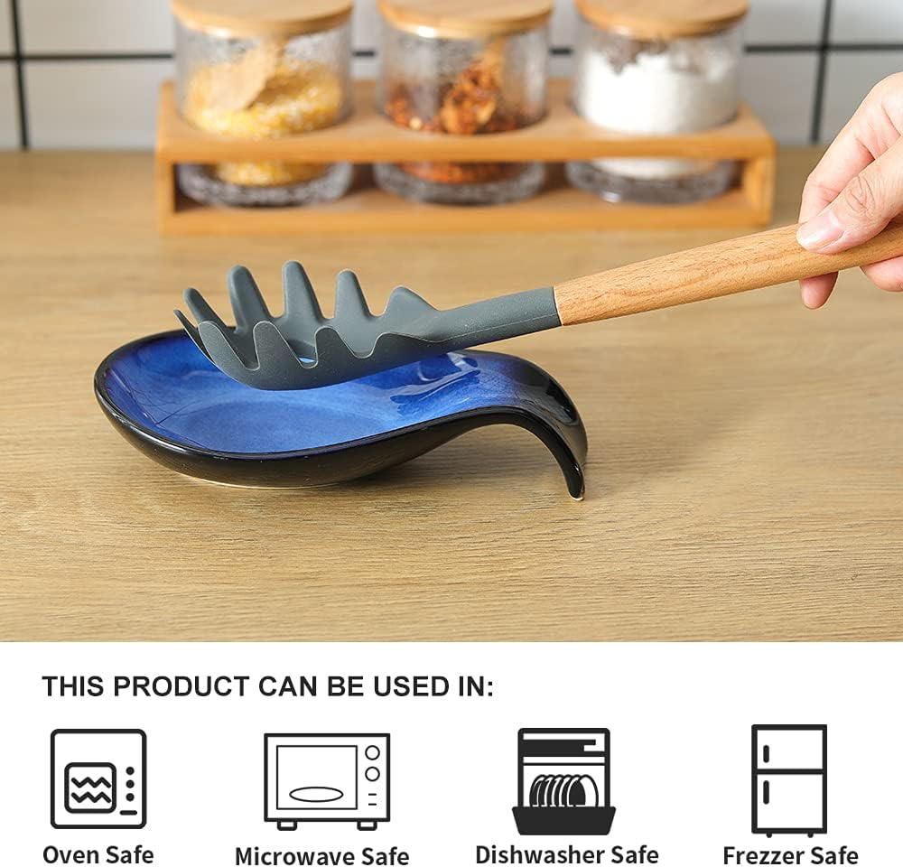 Nihow Ceramic Pot Lid Holder While Cooking for Kitchen Counter/Stove Top