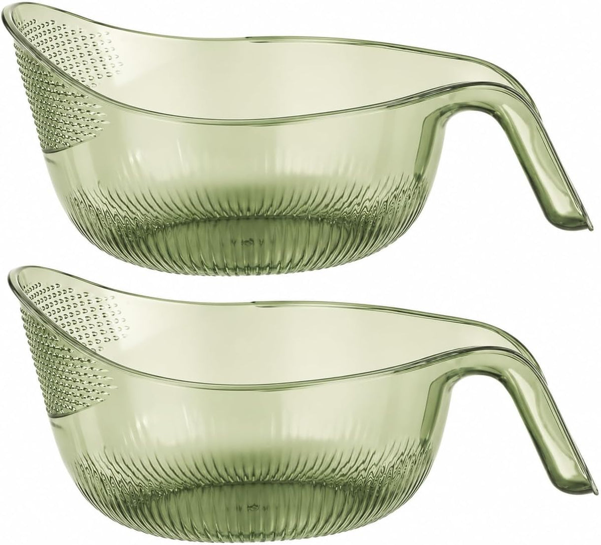 Rice Washer, Rice Rinser Strainer w/Handle, BPA-Free (Clear)