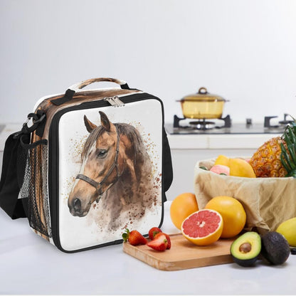 cfpolar Skull Skateboard Lunch Box for Boys Girls, Insulated Lunch Bags for Kids Reusable Mini Cooler Lunch Tote Lunchbox Thermal Meal Tote Kit with Shoulder Strap for Work School Picnic