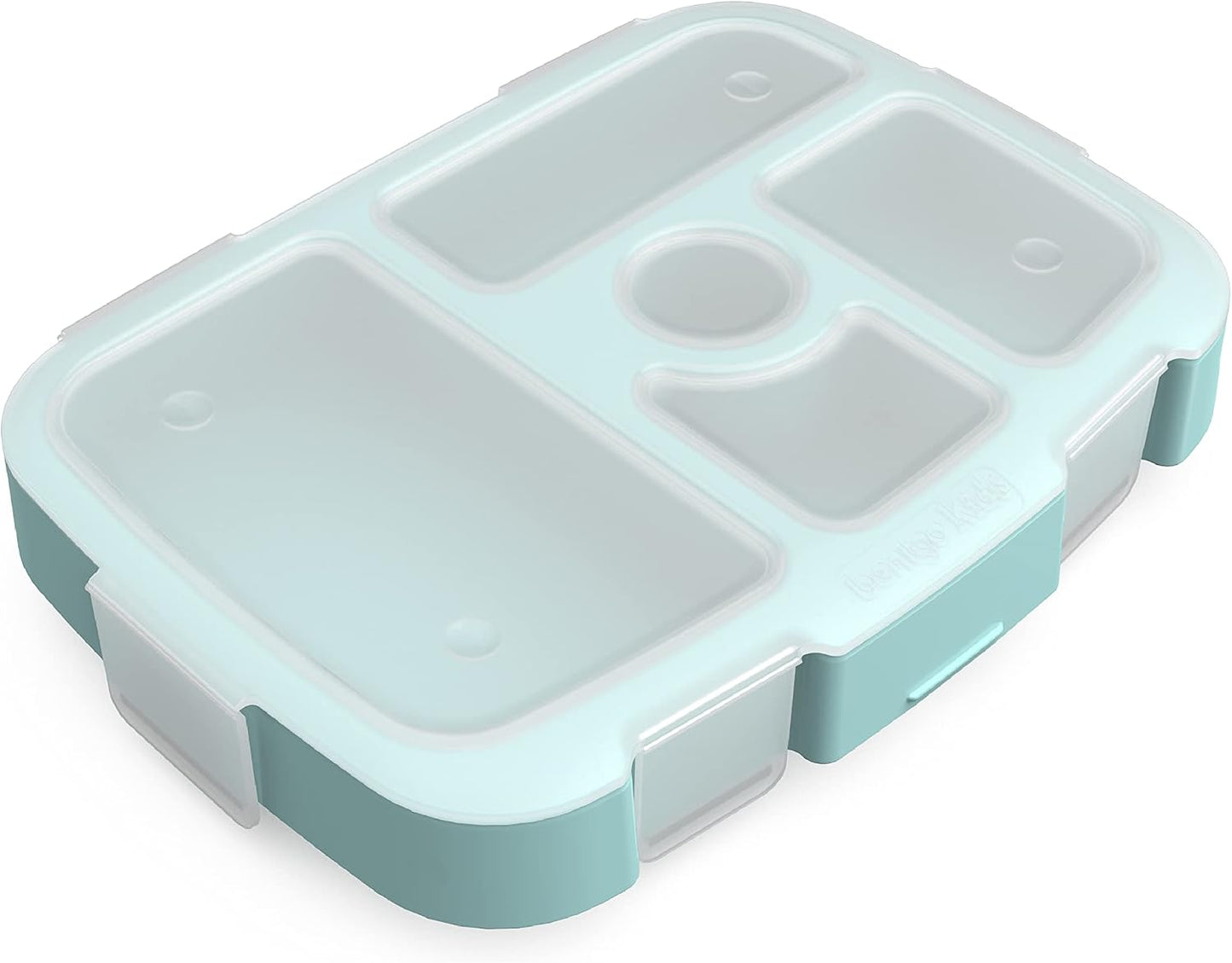 Bentgo® Kids Prints Tray with Transparent Cover - Reusable, BPA-Free, 5-Compartment Meal Prep Container with Built-In Portion Control for Healthy Meals At Home & On the Go (Mermaids in the Sea)
