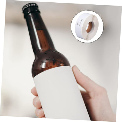 DOITOOL Writable Blank Sticker Labels 1 Roll of Food Marked Classified Stickers for Easy Organization and Date Tracking Removable and Waterproof for Kitchen and Storage