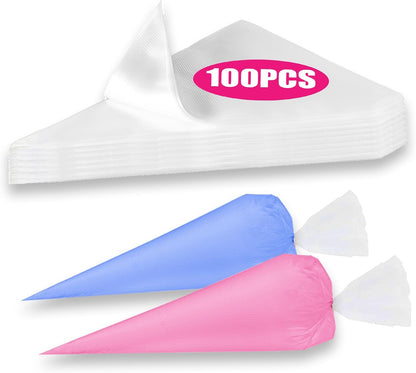 Piping Bags and Tips Set, 100 PCS 12in Pastry Bags, Piping Bags Disposable