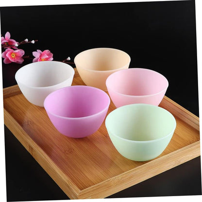 Didiseaon Odorless Anti-drop Silicone Mixing Bowl for Facial Masks Cooking Flexible Microwave Dishwasher Safe for Ingredients Sauces Medium Green