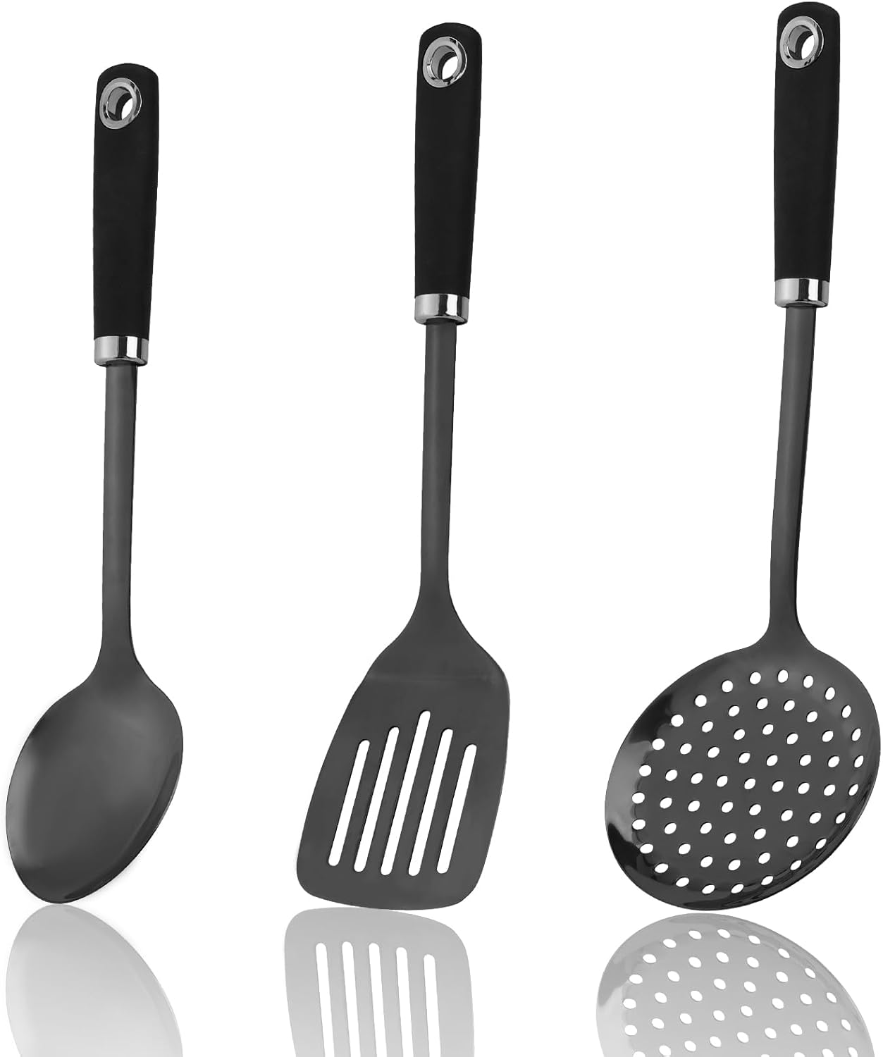 Stainless Steel Slotted Turner Spatula, Metal Spatula for Cast Iron & Stainless Steel Pans, Thin Edge Kitchen Turner for Eggs, Pancakes, Burgers, Dishwasher Safe