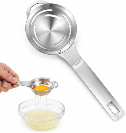 Egg Separator for Raw Eggs 6-Hole Egg Divider with Extended Handle