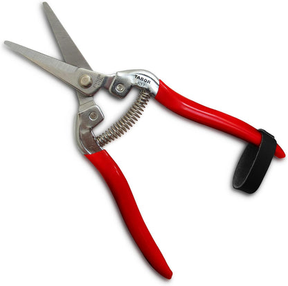 TABOR TOOLS K7A Pruning Snips – 7,5" – Carbon Steel Flower Pruning Scissors for Gardening | Floral Snips and Pruners for Deadheading, Trimming & Harvesting Herbs, Flowers, Fruits or Vegetables