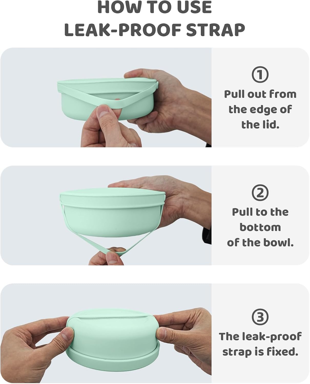Silicone Food Storage Containers Bowl, Set of 3 Reusable Silicone Bento Lunch Box Containers with Lids (17oz, 25oz, 42oz) Dishwasher, Microwave and Freezer Safe (Bright Yellow)