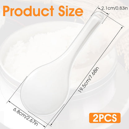 TIESOME 2PCS Plastic Rice Serving Spoon, Non-Stick Plastic Rice Spoon