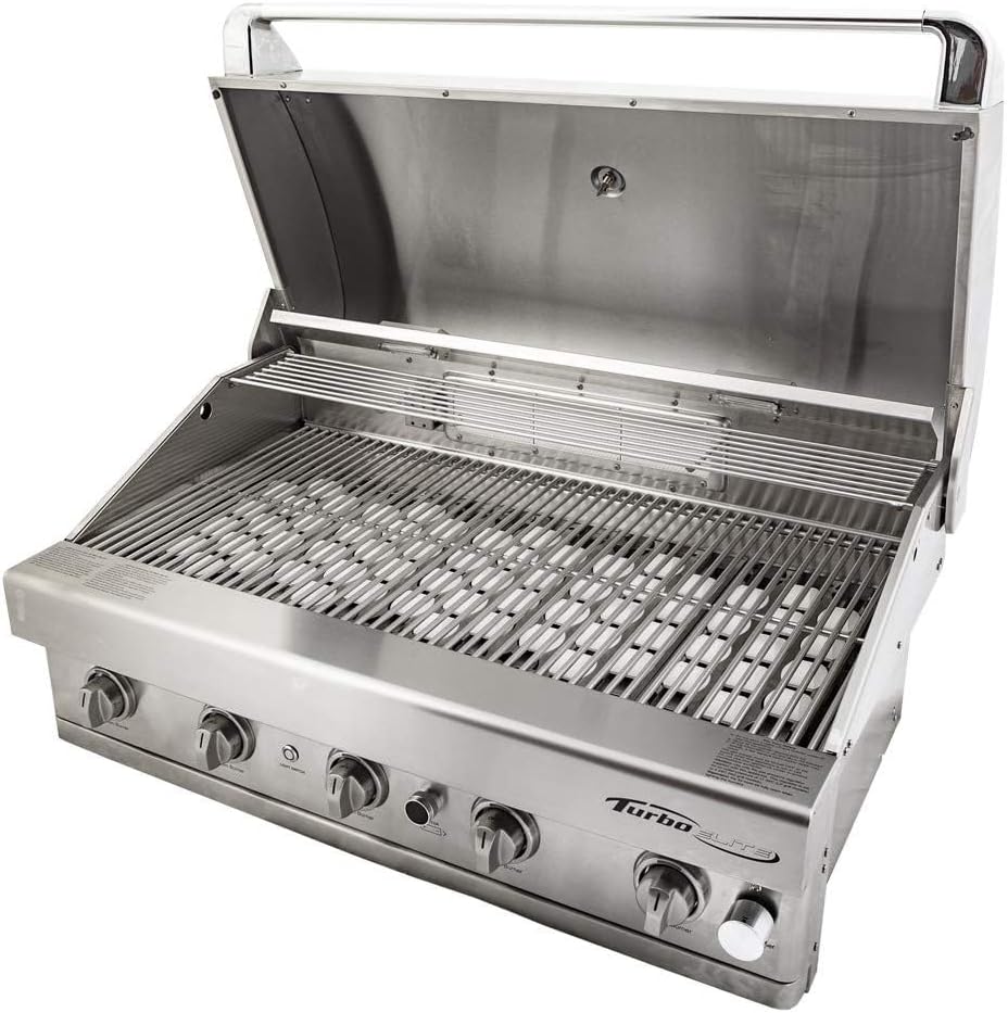 Turbo Elite 38-inch 5-Burner Built-In BBQ Gas Grill - Propane