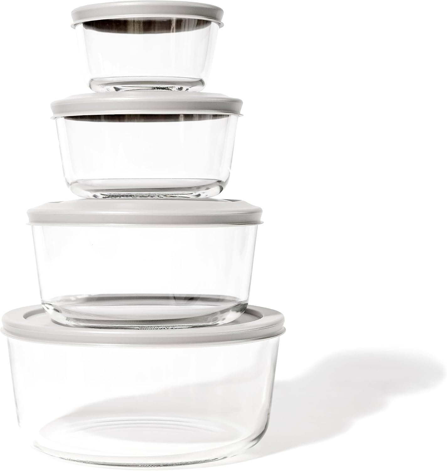 6-Piece Glass Food Storage Containers Set (3 Containers + 3 BPA-Free Lids) | 2-Cup, Leakproof | Microwave, Freezer, Oven & Dishwasher Safe | Ideal for Meal Prep & Pantry Organization, Pistachio