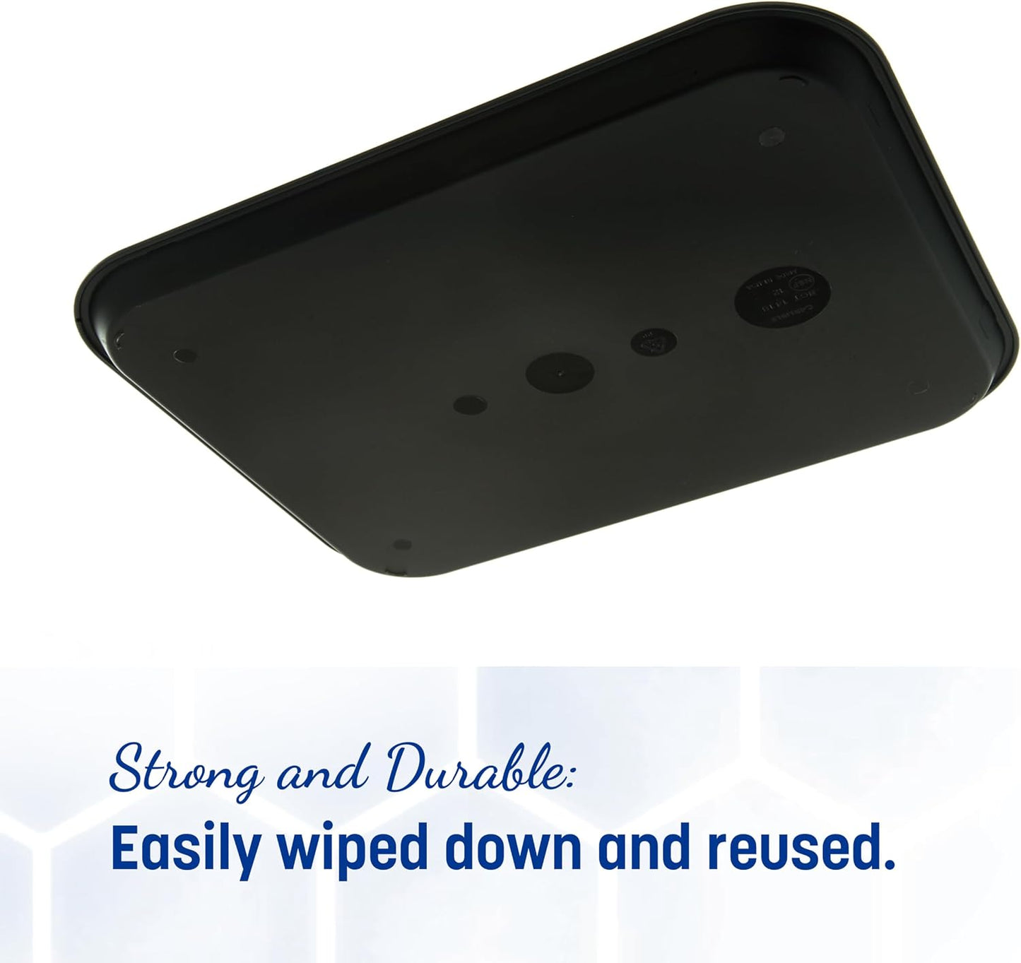 Carlisle FoodService Products Café Cafeteria Tray, Fast Food Tray for Restaurant or Commercial Use, 14" x 18", 1 Count, Black