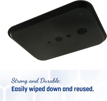 Carlisle FoodService Products Café Cafeteria Tray, Fast Food Tray for Restaurant or Commercial Use, 14" x 18", 1 Count, Black
