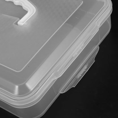 Dumpling Container with Lid for Freezer, Airtight Food Storage Box 31x22x7cm, Stackable Refrigerator Organizer Tray for Dumplings and Wontons