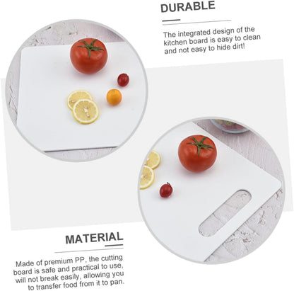 HOMSFOU Plastic Kitchen Cutting Board Mat, Non-slip Chopping Board for Kitchen Use, Square Food-grade Cutting Mat for Vegetables and Fruits