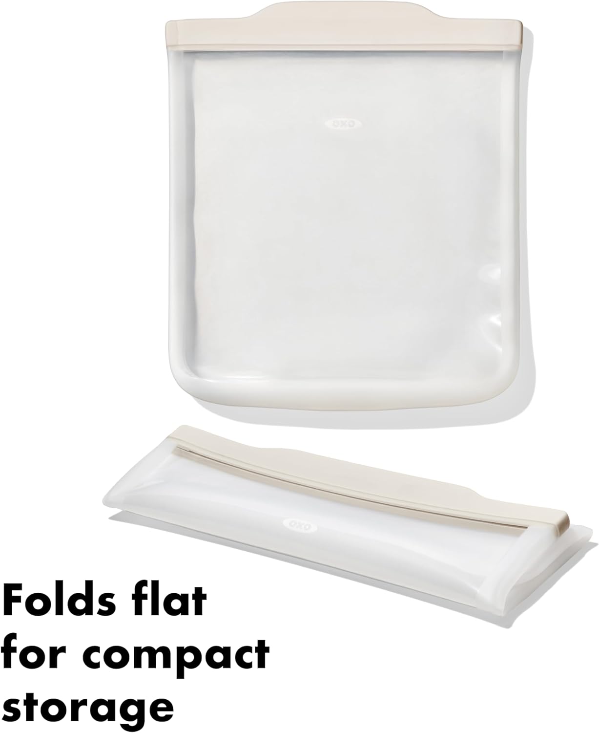 OXO Good Grips Silicone Reusable Bag - Stand-Up Cup (8 oz) - Oat