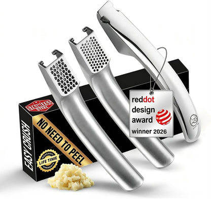 Gourmet Easy Garlic Press Lifetime Replacement, No Need to Peel, Fine Mince