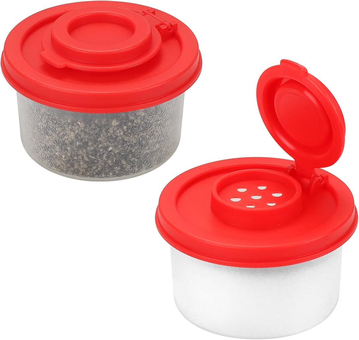 Accmor Salt and Pepper Shakers, Mini Salt Shaker to go Moisture Proof Salt Pepper Shakers Spice Container Dispenser for Camping Picnic Lunch Boxes Travel Kitchen