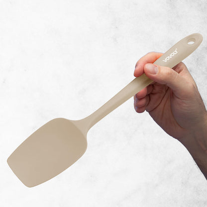 Silicone Spatula Set, High Heat Resistan Rubber Spoon Spatula, Non-Stick Spoonula with Seamless One Piece Design, Flexible Scrapers Baking Mixing Tool,3 Pack, Black