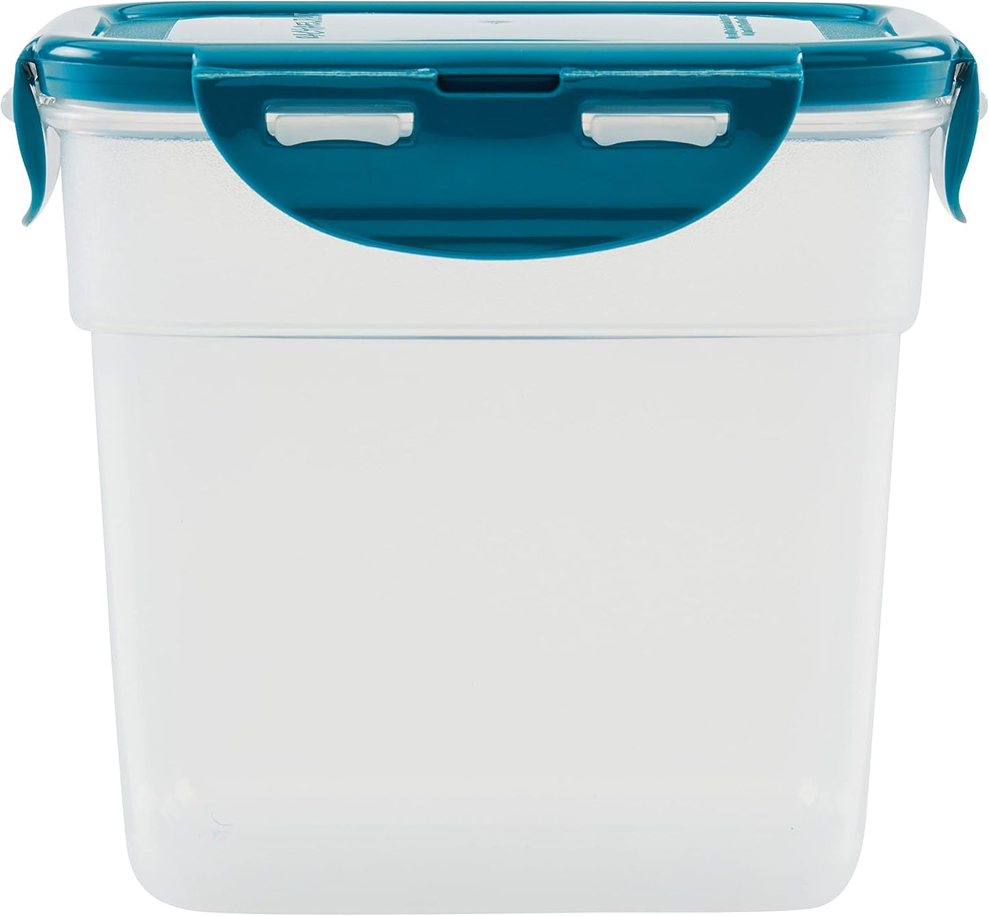 Rachael Ray Leak-Proof Nestable Container Food Storage Bin Set, 10-Piece, Clear with Teal Lids