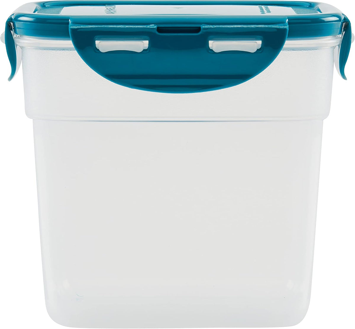 Rachael Ray Leak-Proof Nestable Container Food Storage Bin Set, 10-Piece, Clear with Teal Lids