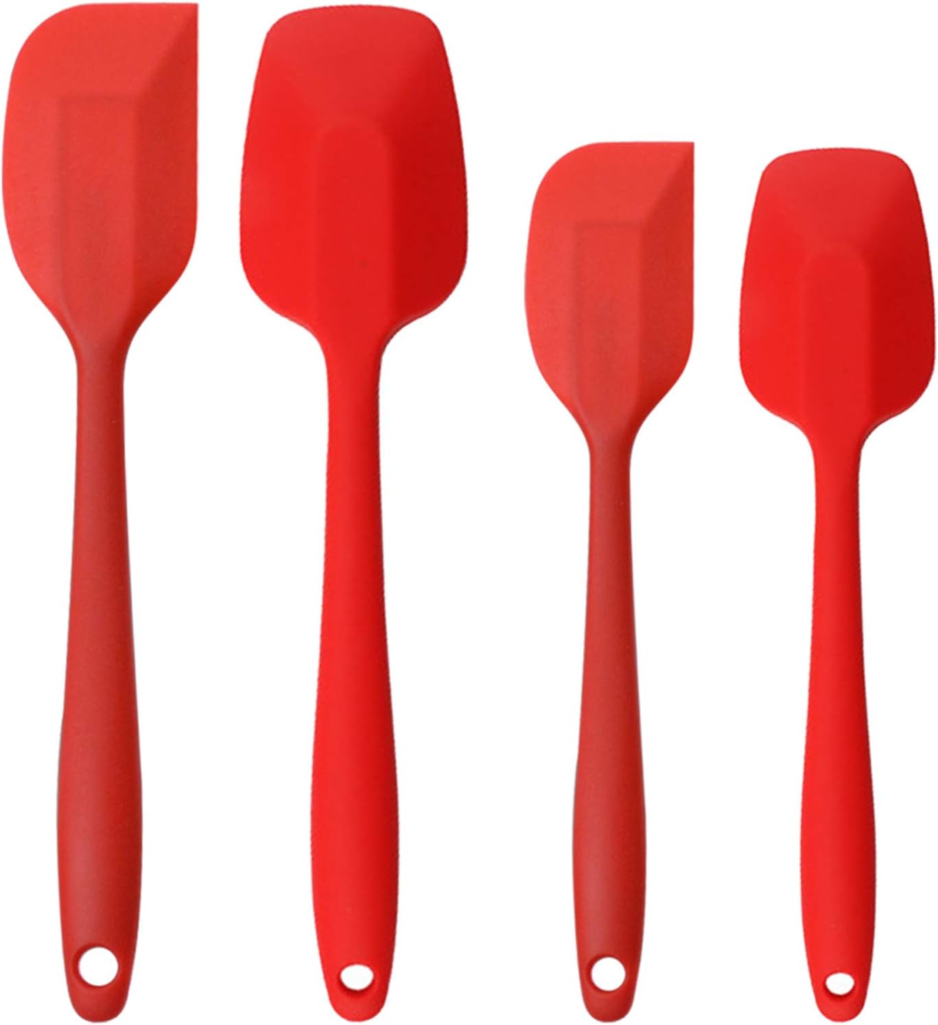 Silicone Spatulas Set, Rubber Spoon Spatula Heat Resistant Spoonula One Piece Design Seamless Spatula Non-Stick Scrapers Baking Mixing Tool (Dark Blue)