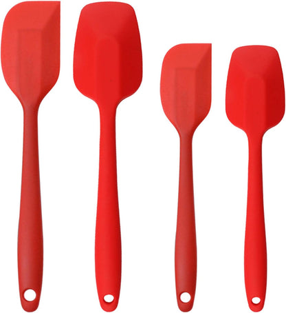 Silicone Spatulas Set, Rubber Spoon Spatula Heat Resistant Spoonula One Piece Design Seamless Spatula Non-Stick Scrapers Baking Mixing Tool (Dark Blue)