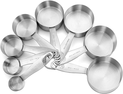 18/8 Stainless Steel Measuring Spoons Set of 16 Pieces, Includes 10 Narrow, 1 Leveler and 5 Mini Spoons