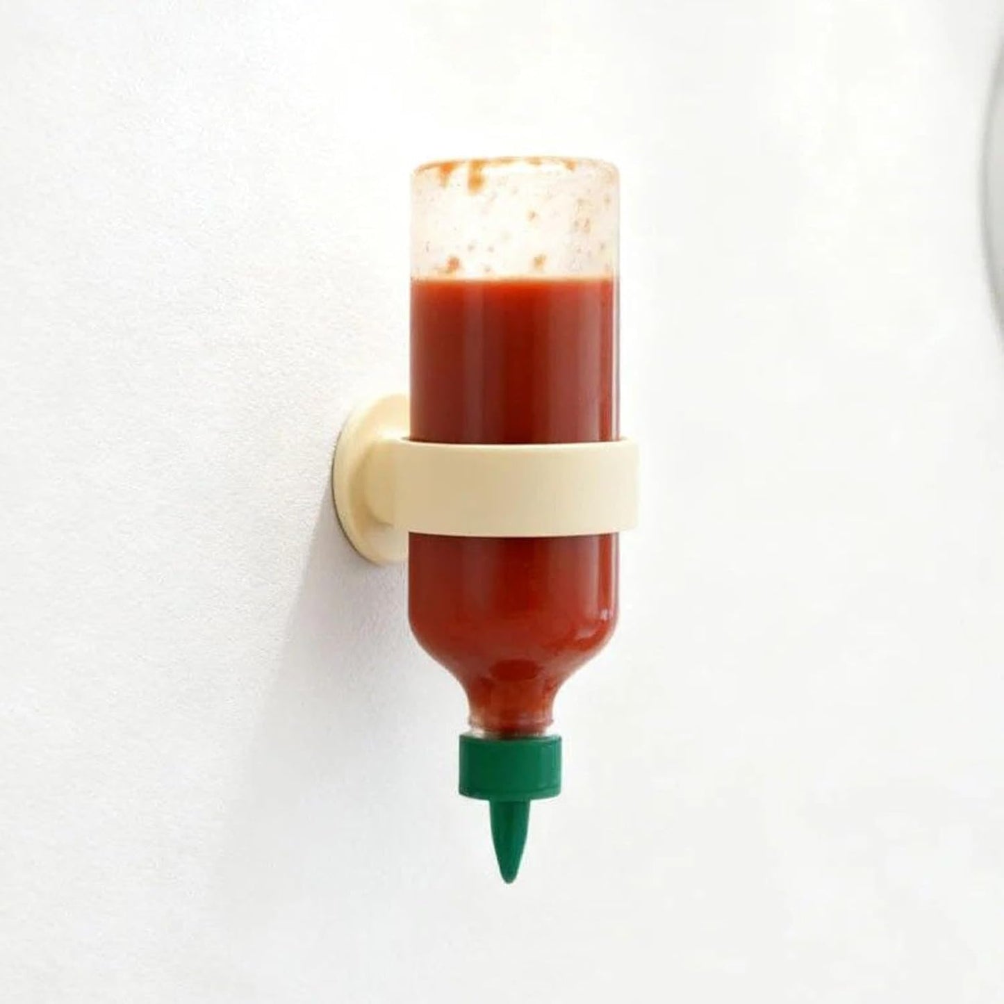 Wall-Mounted Sauce Holder, 20cm PP Bottle Dispenser Stand for Cooking, Condiments, Kitchen, Pantry, Home