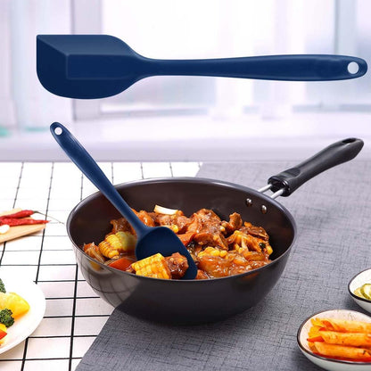 5-Pack Silicone Spatula Set – Heat-Resistant Baking, Cooking & Mixing Tools, Seamless Design, Non-Stick & Easy to Clean, Aqua Sky
