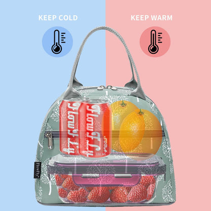FlowFly Insulated Lunch Cooler Bag - Tote Bag Organizer for Women/Men, Black - Colors B