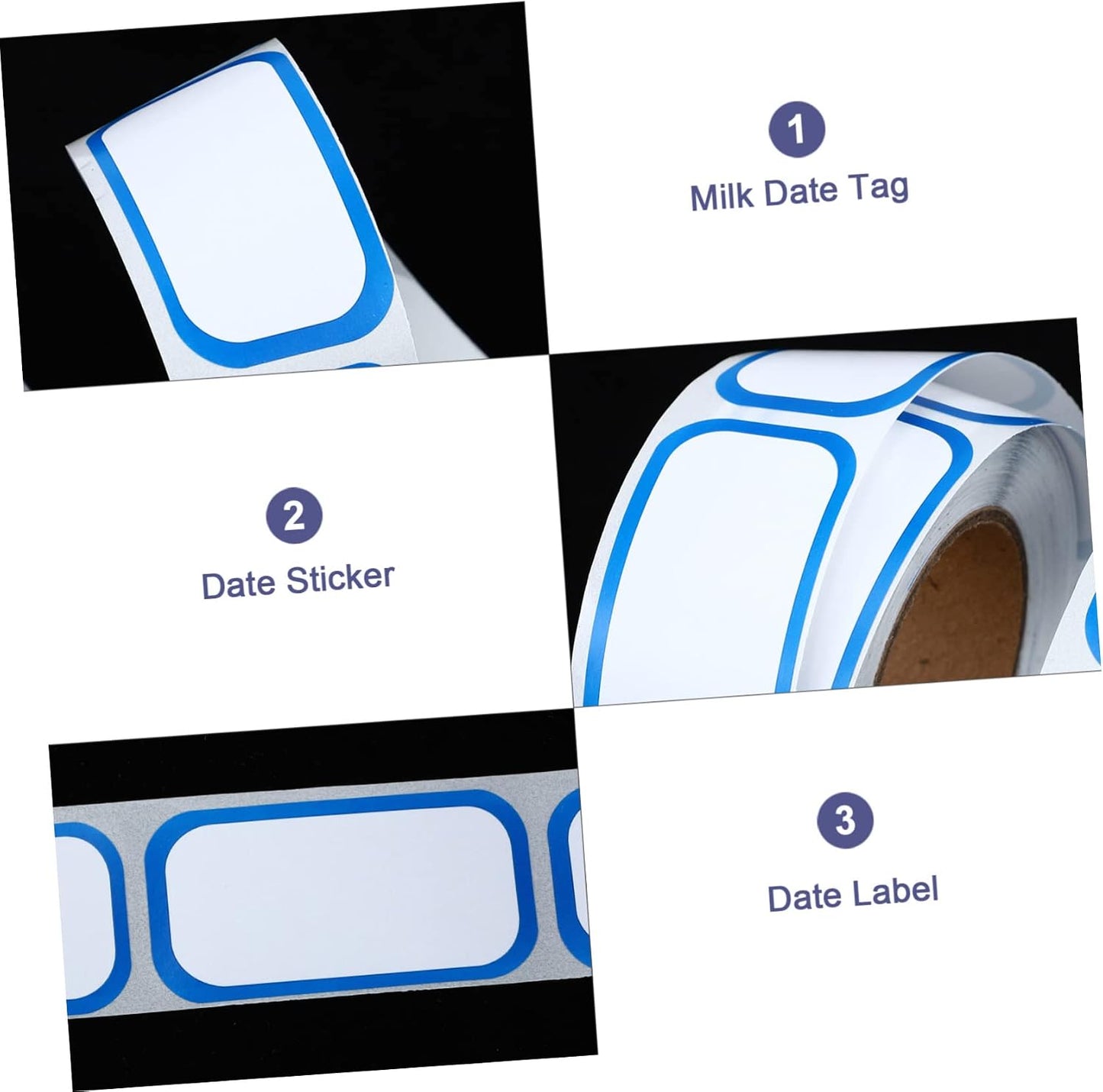 6Rolls Removable Storage Date Labels Stickers for Food Containers Easy to Write for Organizing Kitchen and Restaurant Inventory for Daily Use