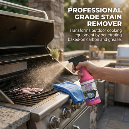 4 Fl oz Fast-Acting Heavy-Duty Grill Degreaser Spray, Professional BBQ Cleaner for Grates and Smoker, Advanced Grease Dissolver and Stain Remover for Outdoor Cooking Equipment(1)