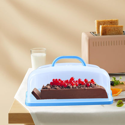 2in1 Cupcake Carrier and Cake Keeper with Lid, Rectangle Pie Carrier,Large Portable Storage Container for Storing 12 Cupcakes or 1 Large Cake (White)