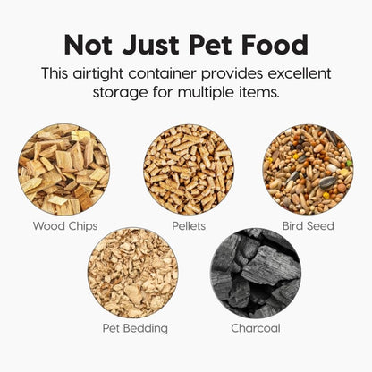 IRIS USA Dog Food Storage Container 58 Lb, Airtight Large Pet Food Storage Bin with Wheels, for Dog Cat Bird Chicken Food, Holds Up to 58 lbs, Keep Fresh, BPA Free, Made in USA, Black