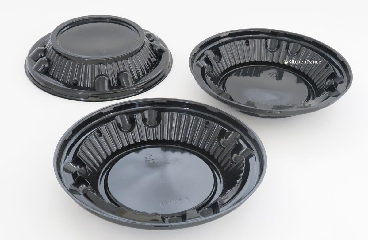 KitchenDance Combo Pack of Pie Pans with Carriers - 9 Inches Pie Pans with Low Dome Lid - 9 Inches Pie Pans with 9 Inches Pie Container - Baking Pan Perfect for Baking, Cooking - WJ40, 10 Count