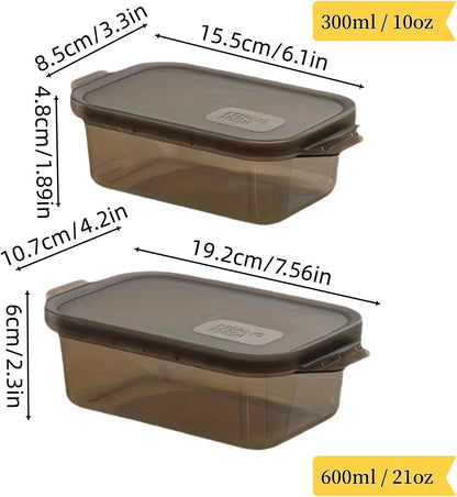 3-Pack Food Storage Containers with Lids, Reusable Bento Boxes, BPA Free, Stackable, Microwave/Dishwasher/Freezer Safe (300ml/10oz)