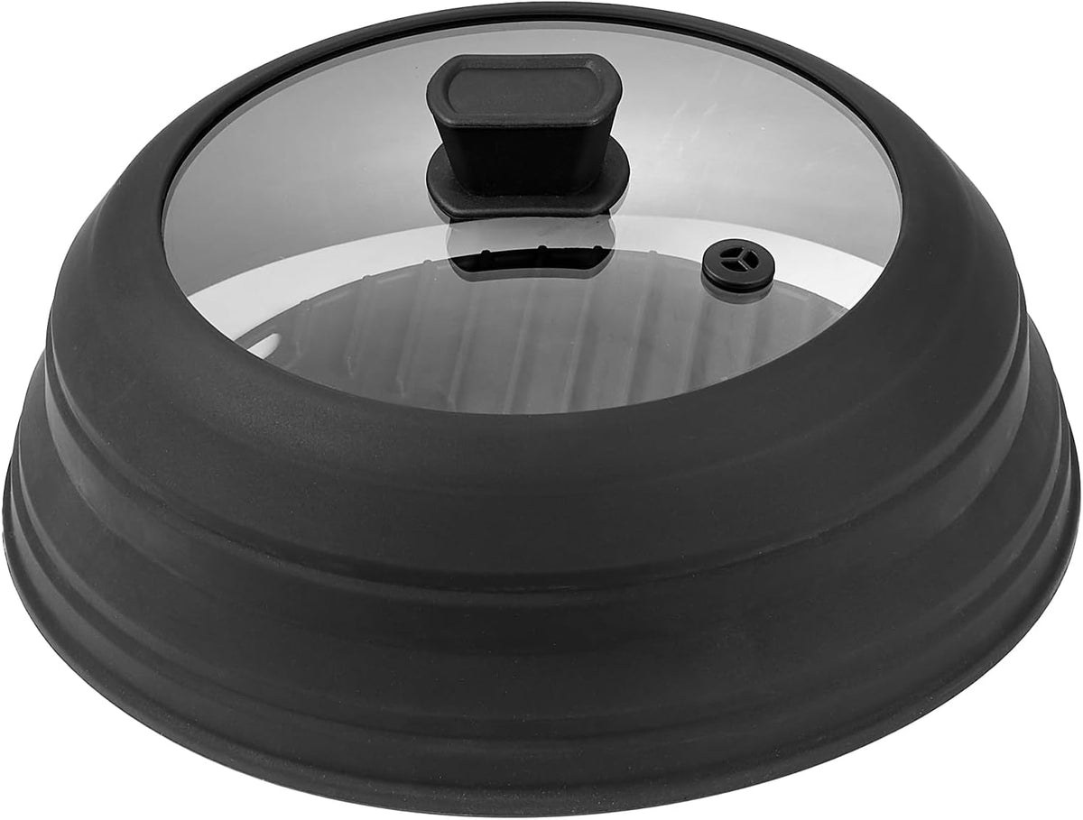 VEVOR Microwave Splatter Covers, 10.4" Collapsible Microwave Lid for Food, 300°F Heat-Resistant PP Splatter Guard for Plate Dish, Multi-Use Kitchen Colander Gadget for Washing Fruits Vegetables