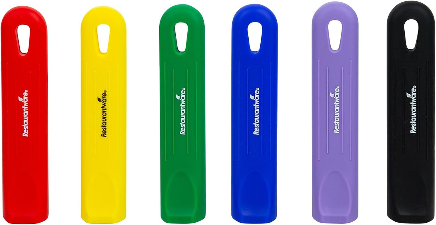 Restaurantware Silicone Pan Handle Cover Set 1-Count Heat-Resistant Removable Pan Handle Grips, Ergonomic Non-Slip Green Handle Protectors for Fry Pans and Sauce Pans