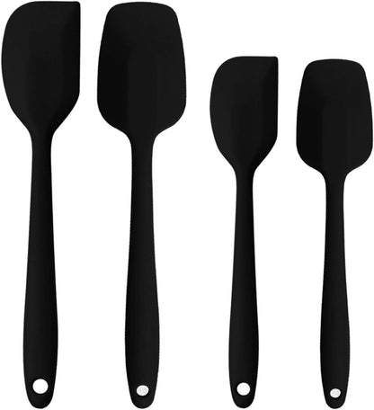 Silicone Spatulas Set, Rubber Spoon Spatula Heat Resistant Spoonula One Piece Design Seamless Spatula Non-Stick Scrapers Baking Mixing Tool (Dark Blue)