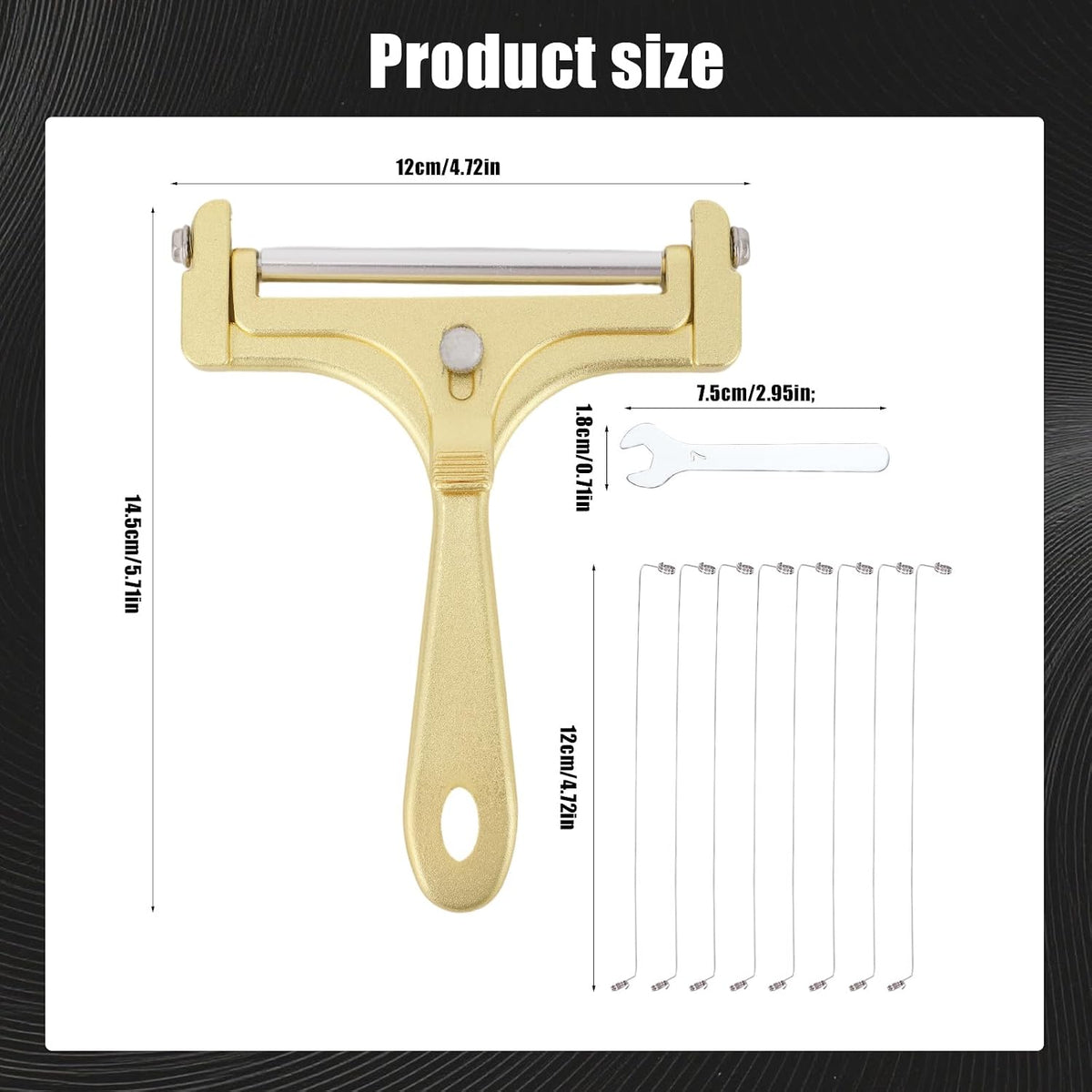 Stainless Steel Wire Cheese Slicer, Handheld Cheese Cutter