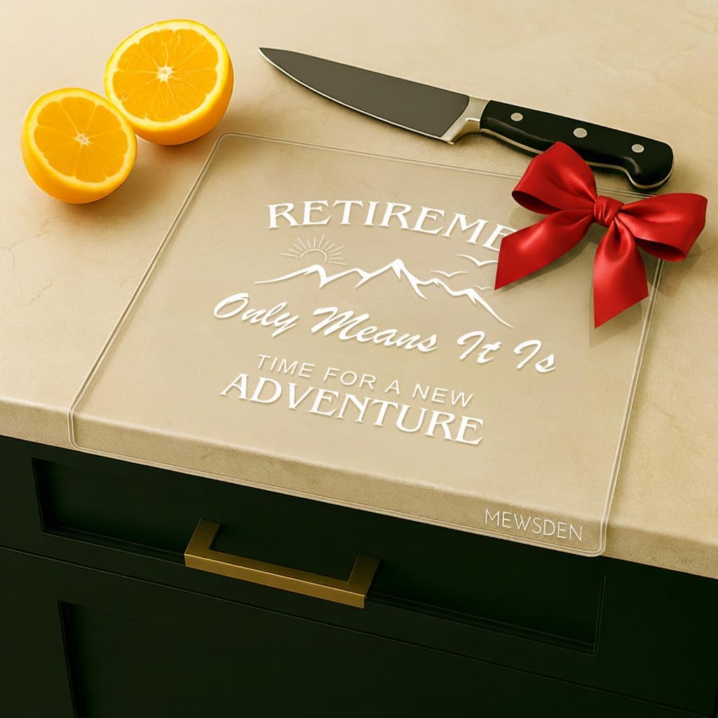 Acrylic Cutting Board with Counter Lip, Clear Cutting Boards for Countertop Protector, Cutting Board for Kitchen Counter, Non-Slip Dough Mat, Kitchen Decor Gadgets House Warming Gifts(24"x18")